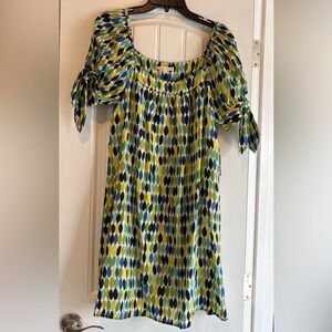 Nanette Lepore Silk Geometric Shift Dress